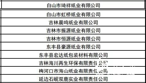 有1371家紙廠上監察名單 吉林 高耗能